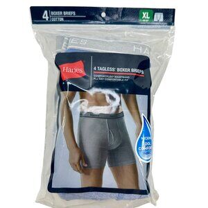 Lot of 4 Hanes Men's Size XL Boxer Brief Tagless ComfortFlex Assorted Color New
